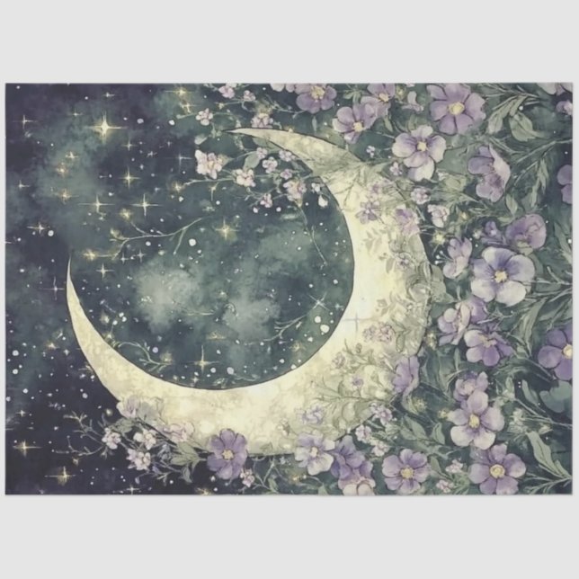 Papel De Seda Un diseño de la serie de la luna de hadas #2 (Anverso)