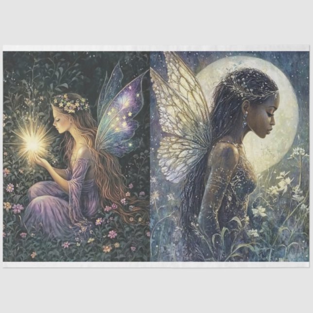 Papel De Seda Un diseño de la serie de la luna de hadas #5 (Anverso)