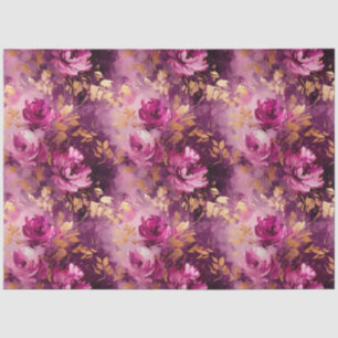 Papel De Seda Un diseño de la serie floral Magenta #14