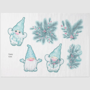 Papel De Seda Un diseño de la serie Gnomos de nieve 9