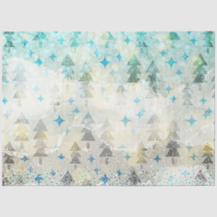 Papel De Seda Un diseño de la serie Grunge de invierno azul 1