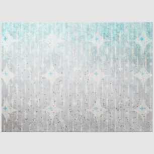 Papel De Seda Un diseño de la serie Grunge de invierno azul 2
