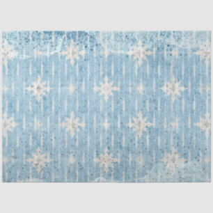 Papel De Seda Un diseño de la serie Grunge de invierno azul 5
