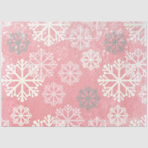 Papel De Seda Un diseño de la serie Grunge de invierno rosa 1