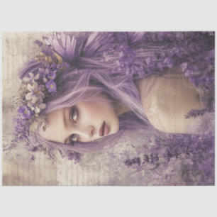 Papel De Seda Un diseño de la serie Hada Lavanda Mística #3
