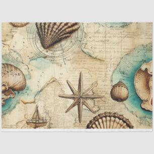 Papel De Seda Un diseño de la serie náutica shabby chic 3
