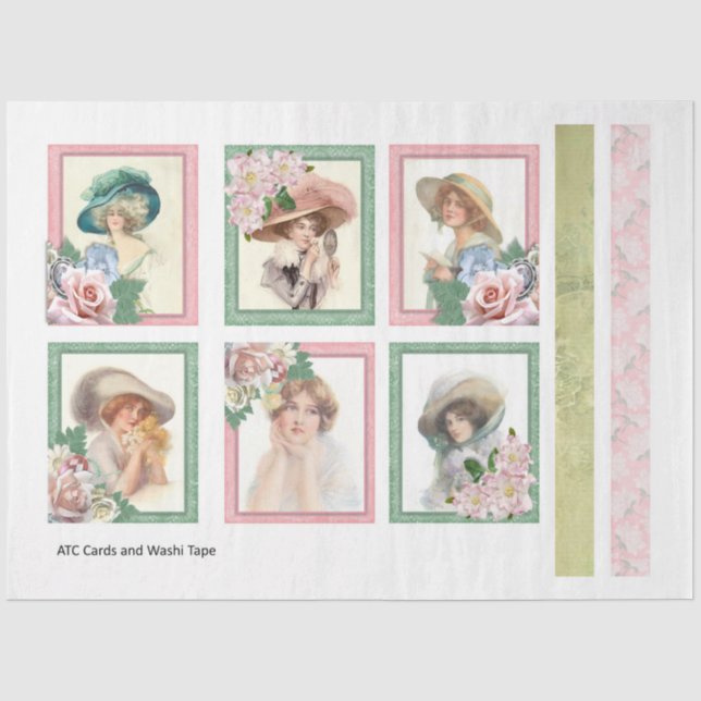 Papel De Seda Un diseño de la serie Shabby Chic 26 (Anverso)