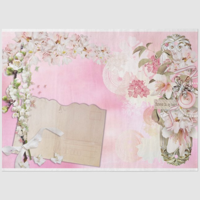 Papel De Seda Un diseño de la serie Shabby Chic 31 (Anverso)