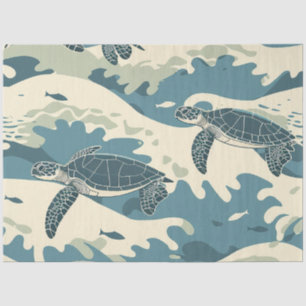 Papel De Seda Un diseño de la serie Tortuga marina 3