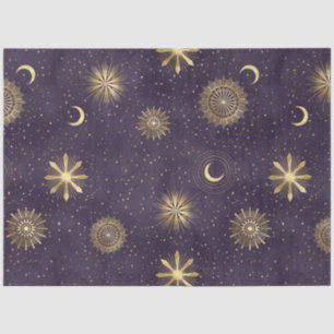 Papel De Seda Un diseño de la serie Una noche estrellada morada