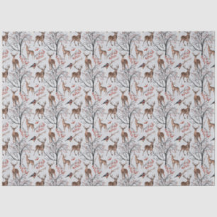 Papel De Seda Un diseño de la serie Woodland de invierno 3