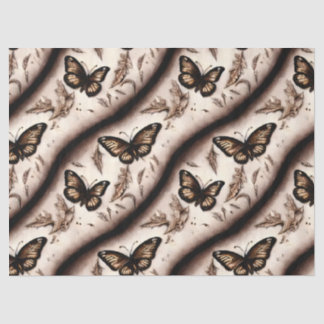 Papel De Seda Un diseño de mariposa sepia