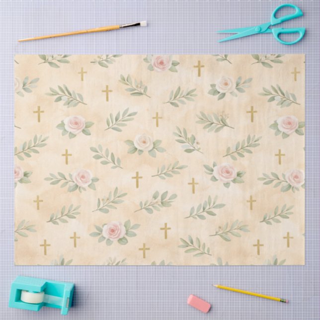 Papel De Seda Un diseño de Primera Comunión #8 (Artesanía)