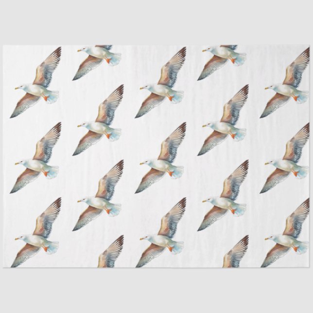 Papel De Seda Un diseño de serie azul Bonito 4 (Anverso)