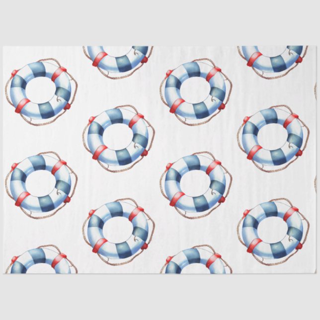 Papel De Seda Un diseño de serie azul Bonito 5 (Anverso)