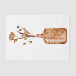 Papel De Seda Un diseño de serie de animales y flores de otoño1