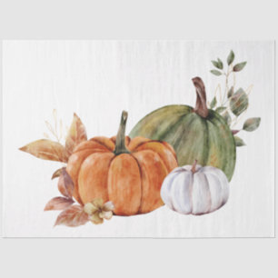 Papel De Seda Un diseño de serie de animales y flores de otoño 1