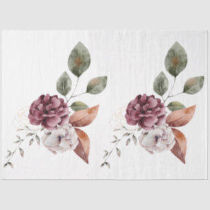 Papel De Seda Un diseño de serie de animales y flores de otoño 1
