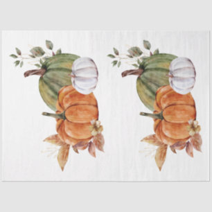 Papel De Seda Un diseño de serie de animales y flores de otoño 1