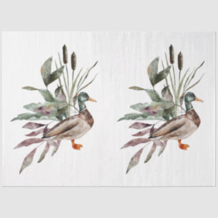 Papel De Seda Un diseño de serie de animales y flores de otoño 3
