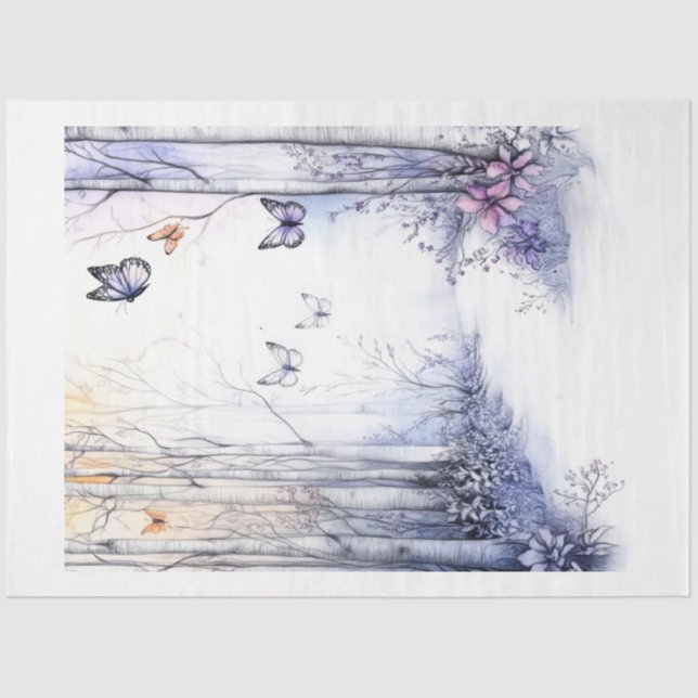 Papel De Seda Un diseño de serie de hadas primaverales #11 (Anverso)