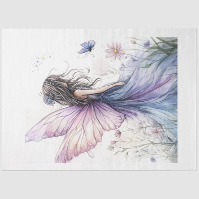 Papel De Seda Un diseño de serie de hadas primaverales #5 (Anverso)