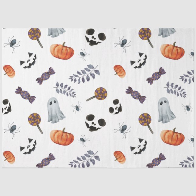 Papel De Seda Un diseño de serie de Halloween 8 (Anverso)
