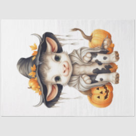 Papel De Seda Un diseño de serie de Halloween de una vaca bebé 2