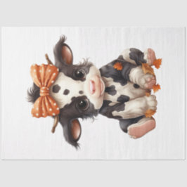 Papel De Seda Un diseño de serie de Halloween de una vaca bebé 4