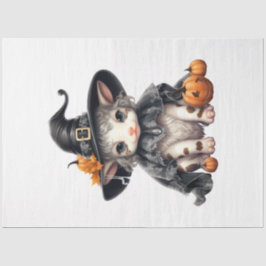 Papel De Seda Un diseño de serie de Halloween de una vaca bebé 6