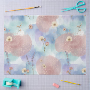 Papel De Seda Un diseño de serie de Pascua azul y rosa #6