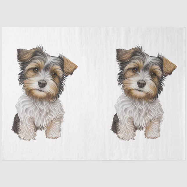 Papel De Seda Un diseño de serie de perro pequeño 30 (Anverso)