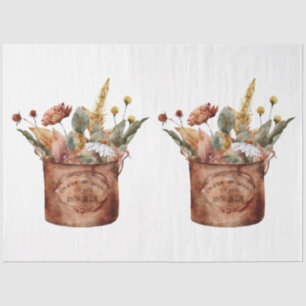Papel De Seda Un diseño de serie floral y animal de otoño 12