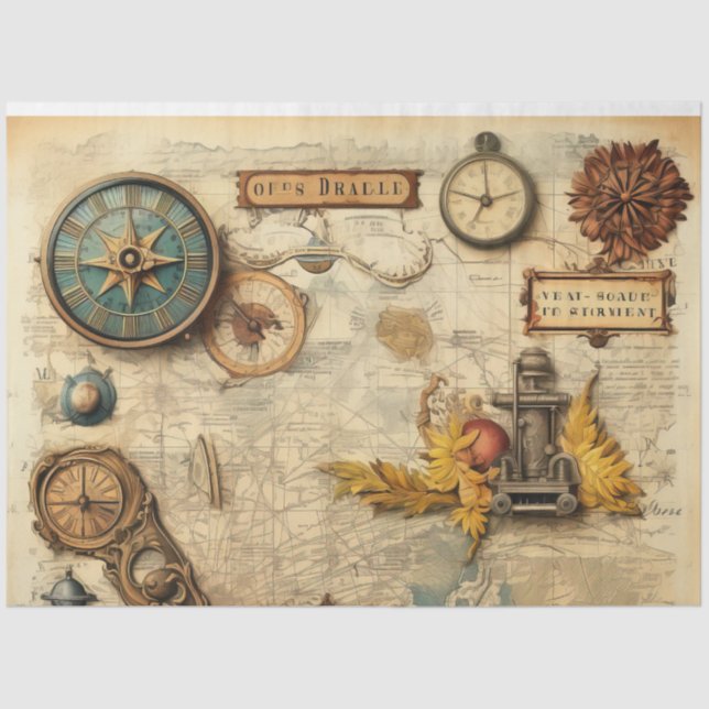 Papel De Seda Un diseño de serie náutica barata 11 (Anverso)