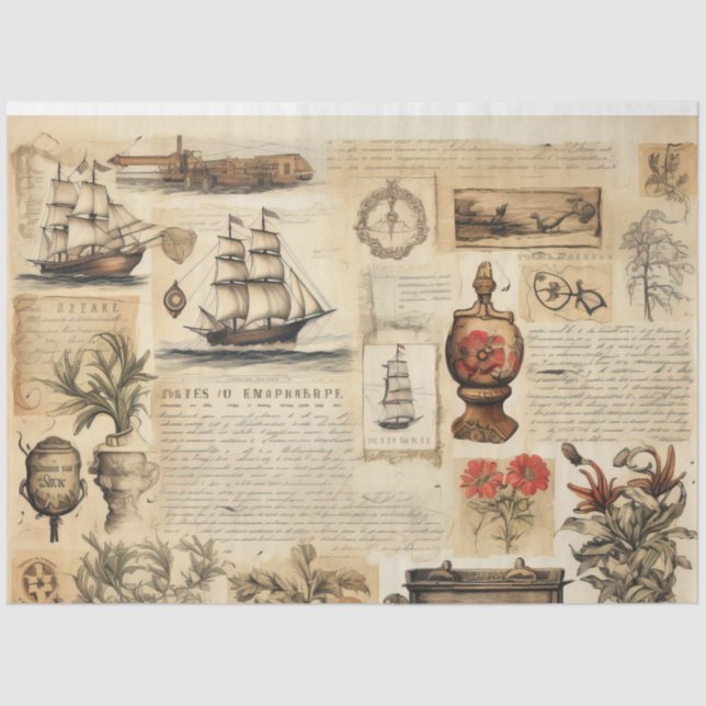Papel De Seda Un diseño de serie náutica barata 19 (Anverso)