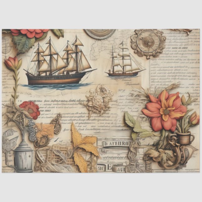 Papel De Seda Un diseño de serie náutica barata 22 (Anverso)