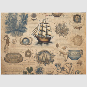 Papel De Seda Un diseño de serie náutica barata 24