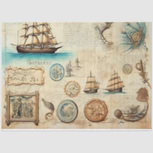 Papel De Seda Un diseño de serie náutica barata 4