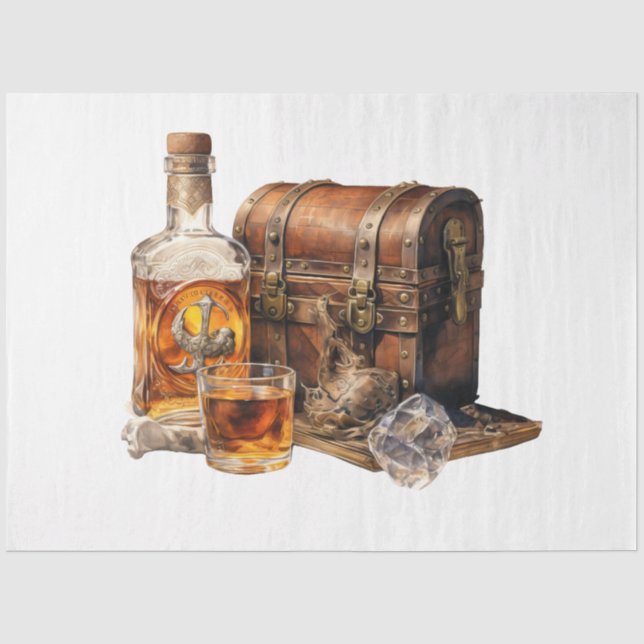 Papel De Seda Un diseño de whisky vintage serie 16 (Anverso)