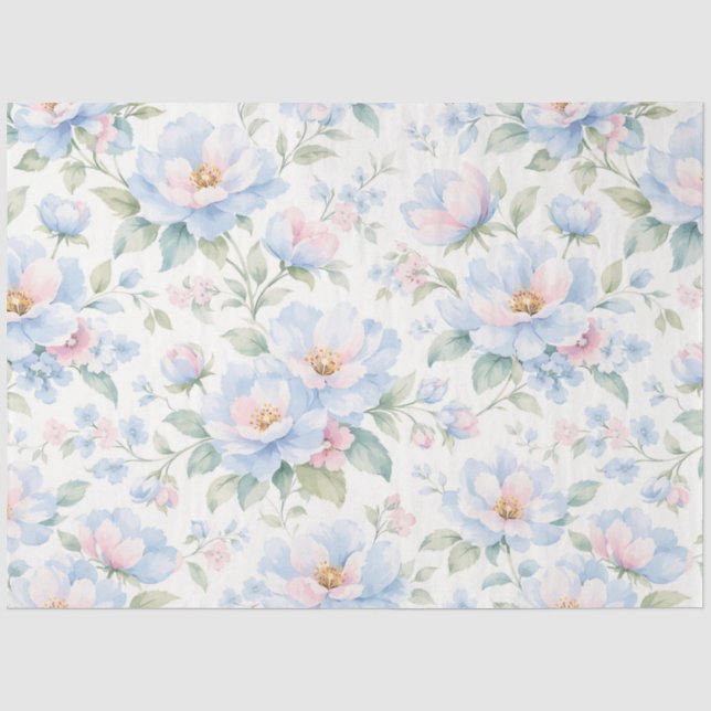 Papel De Seda Un diseño floral primaveral #1 (Anverso)