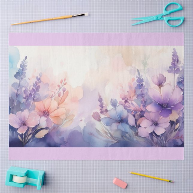 Papel De Seda Un diseño floral soñador #7 (Artesanía)