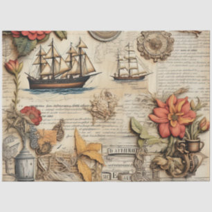 Papel De Seda Un diseño náutico desaliñado serie 22