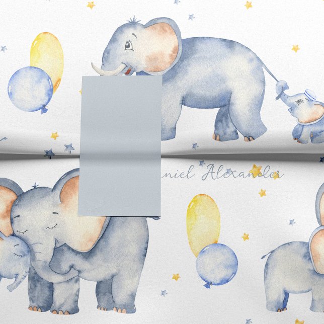 Papel De Seda Un elefante bebé lindo con una acuarela mami (Subido por el creador)
