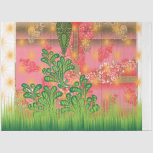 Papel De Seda un espejo y algunas plantas