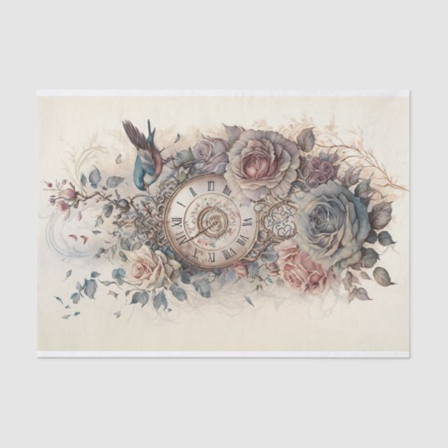 Papel De Seda Un estudio sobre Rosas y tiempo 3 (Anverso)