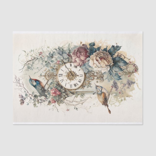 Papel De Seda Un estudio sobre Rosas y tiempo 5 (Anverso)