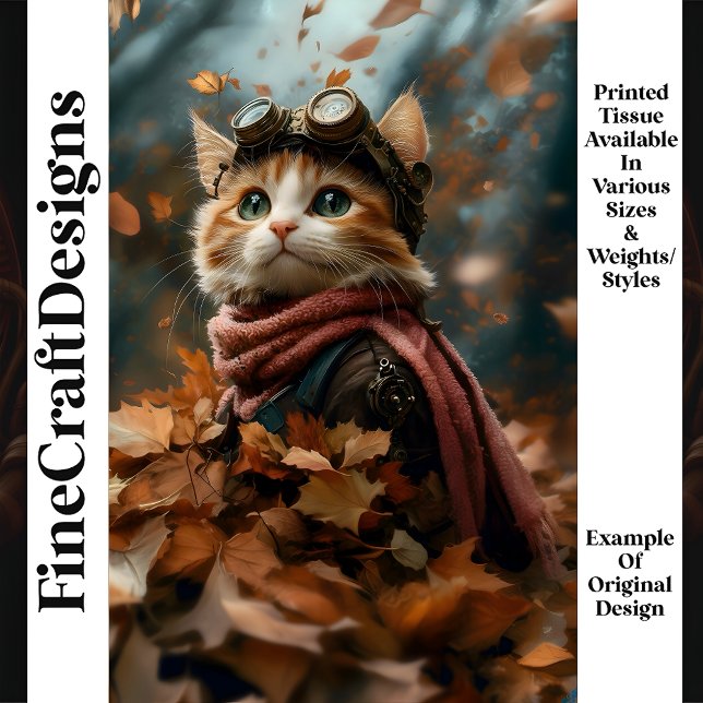 Papel De Seda Un Gato Cuto Pensado En Otoño Deja La Desconexión  (Subido por el creador)