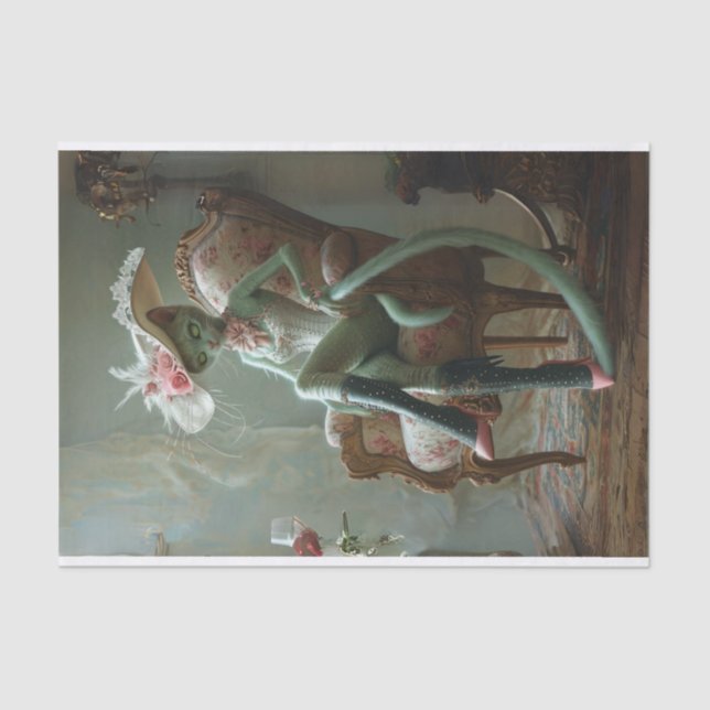 Papel De Seda Un gato llamado Adaline que es (Anverso)