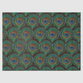 Papel De Seda Un gran ojo verde de plumas de pavo real