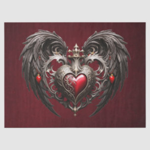 Papel De Seda Un impresionante corazón gótico